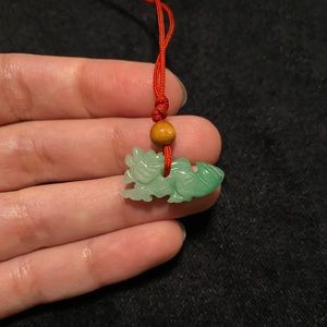 Tiny Jade dragon necklace